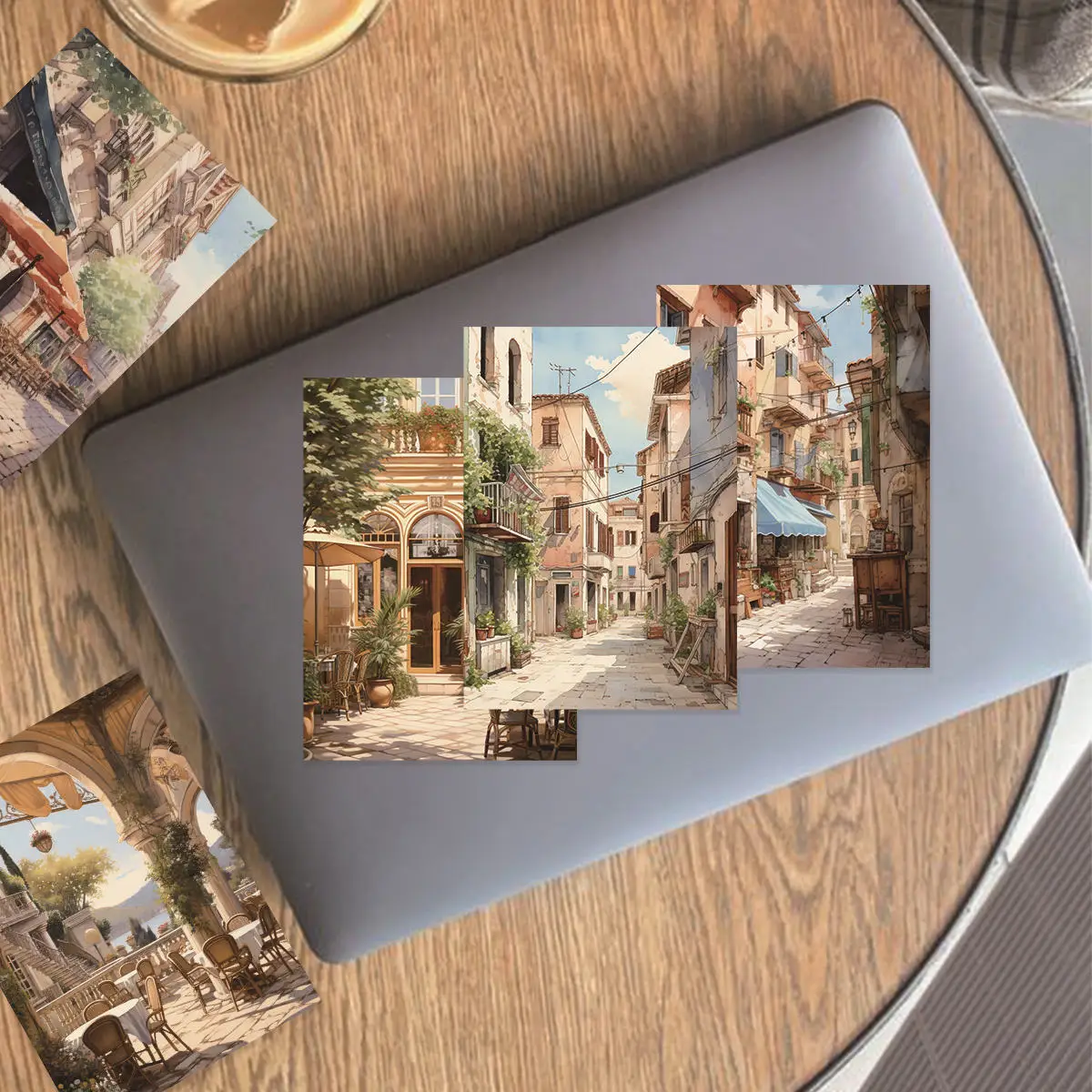 30Sheets City Walk Collage Dreamy Background, Retro Creative Cartoon Realistic DIY Stickers, Ten Styles, 3 Each.DIY Laptops