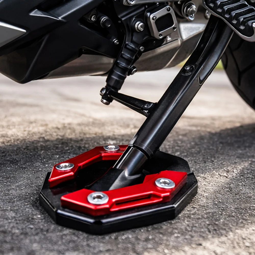 Aluminum Alloy Scooter Motorbike Accessories Extension Foot Pad Support Plate Motorcycle Bike Kickstand Extender Foot Side Stand