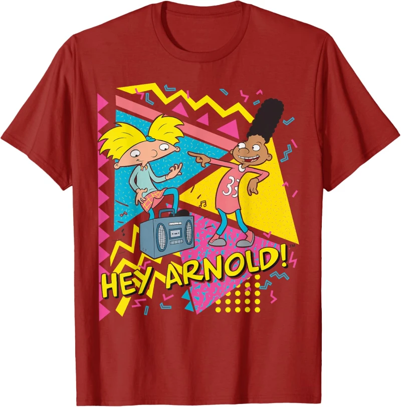 Hey Arnold! 90's Party Poster T-Shirt 2026 Summer New Spring/Summer Arrivals Infants and Teenagers Family Pack