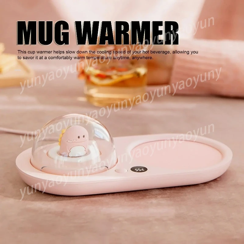 20W Mug Thermostatic Pad, Three-speed Temperature Control, Smart Coaster, Cute Night Light Aromatherapy All-in-one Machine