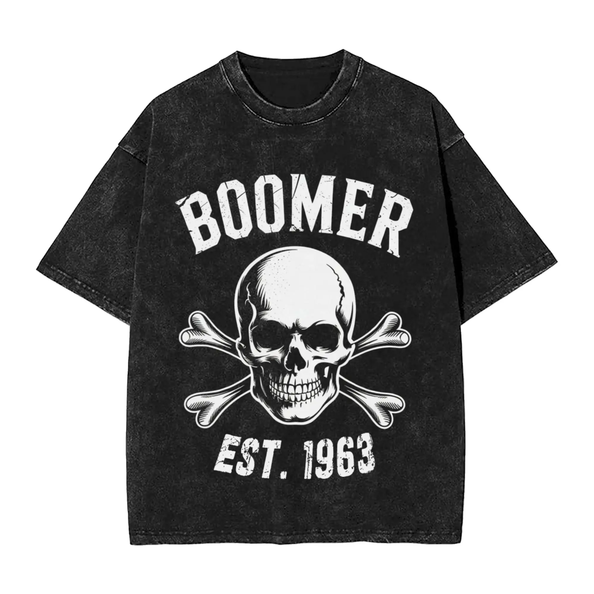 Humorous Boomer Generation Badass Before  T-Shirt for Men Round Neck Pure  Washed T Shirt  Short Sleeve Tees Unique Clothing