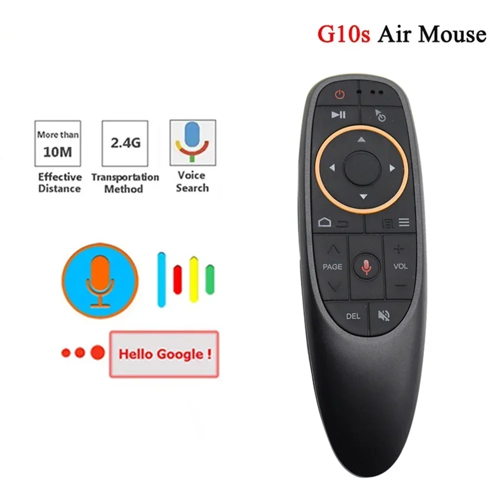 G10S Air Mouse Voice Control Suitable For T95 Tv Box 2.4G USB Receiver with Gyro Sensing Mini Wireless Smart Remote for Android