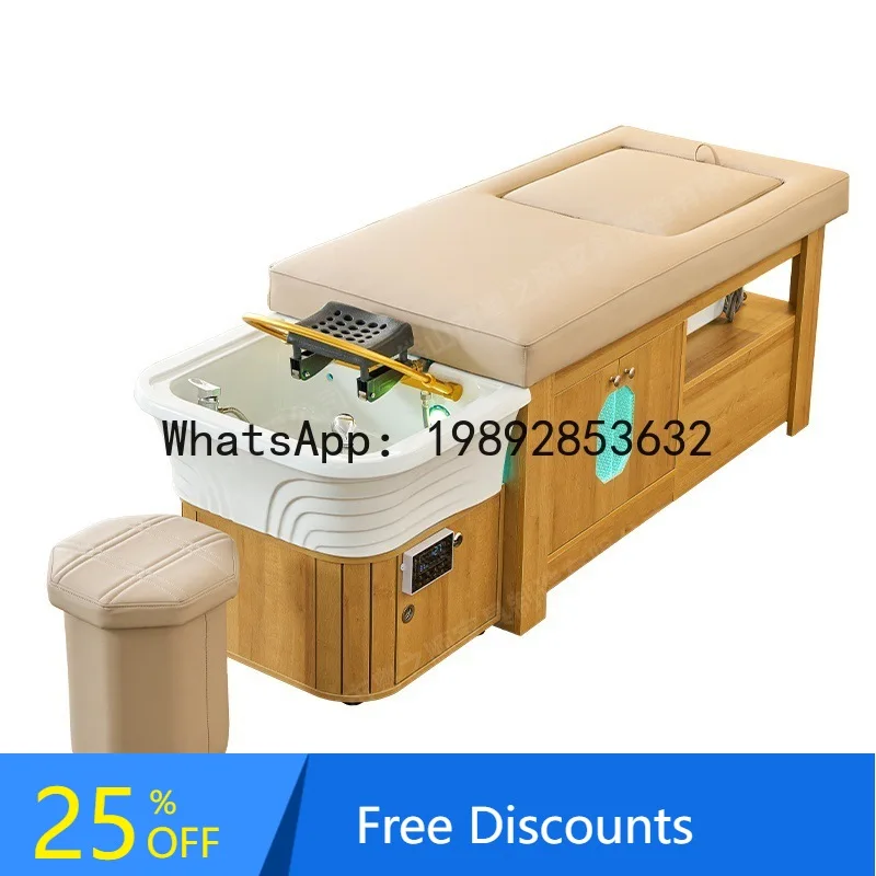 

YFY Chinese Style Hair Salon Solid Wood Shampoo Beauty Salon Hair Salon Ceramic Basin Head Therapy Bed Water Circulation