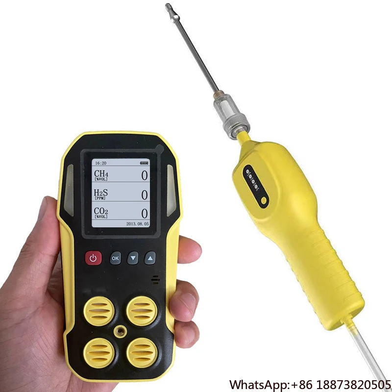 Cheap price infrared sensor CH4 H2S 5000 ppm landfill gas analyzer Handheld methane gas leak portable biogas detector analyzer