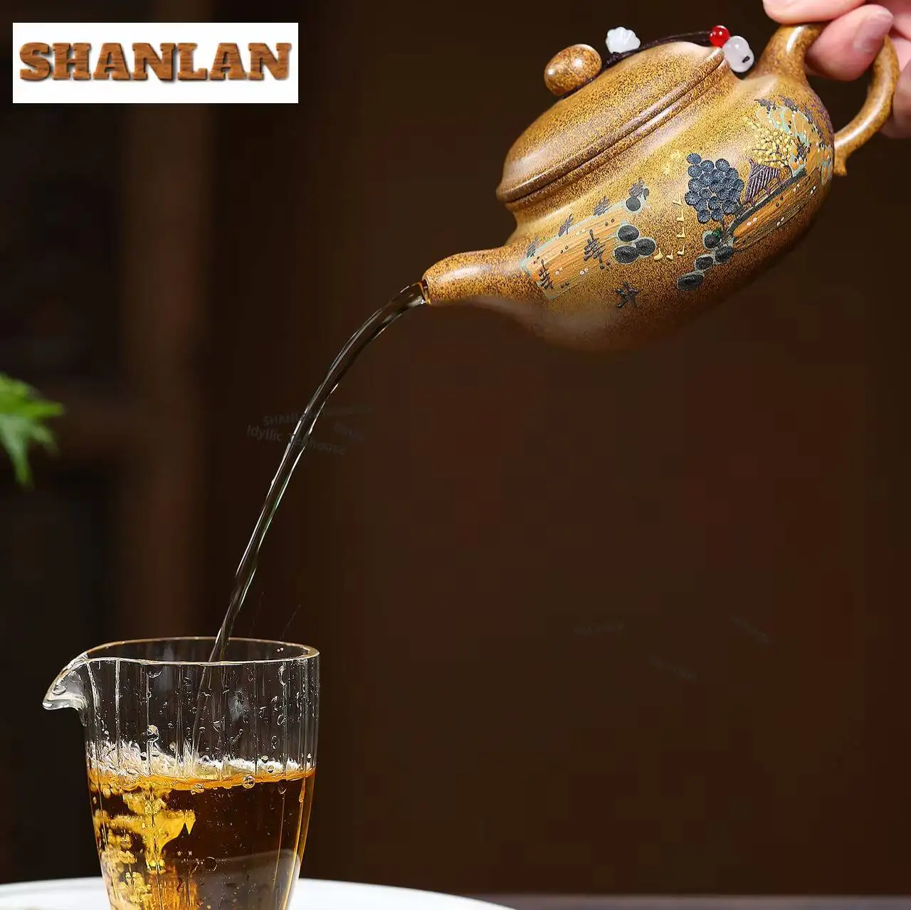 340ml Creative Yixing Purple Clay Teapots Handmade Fine View Pot Raw Ore The Keel Gold Sand Mud Kettle Zisha Teaset Tea Services