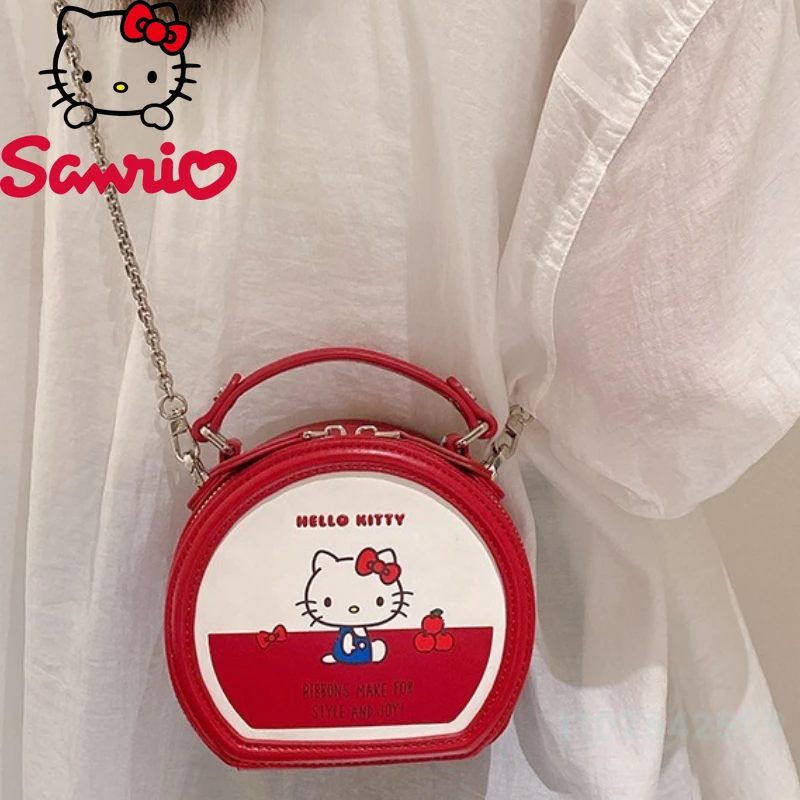 Hello Kitty New Women's Crossbody Bag Fashion High Quality Women's Mobile Storage Bag Cartoon Red Versatile Women's Handbag