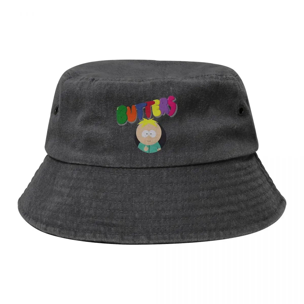 Unisex Denim Cotton Bucket Hat Southpark The Butters Show Funny Accessories Washed Distressed Fisherman Caps Beach Headwear Hat