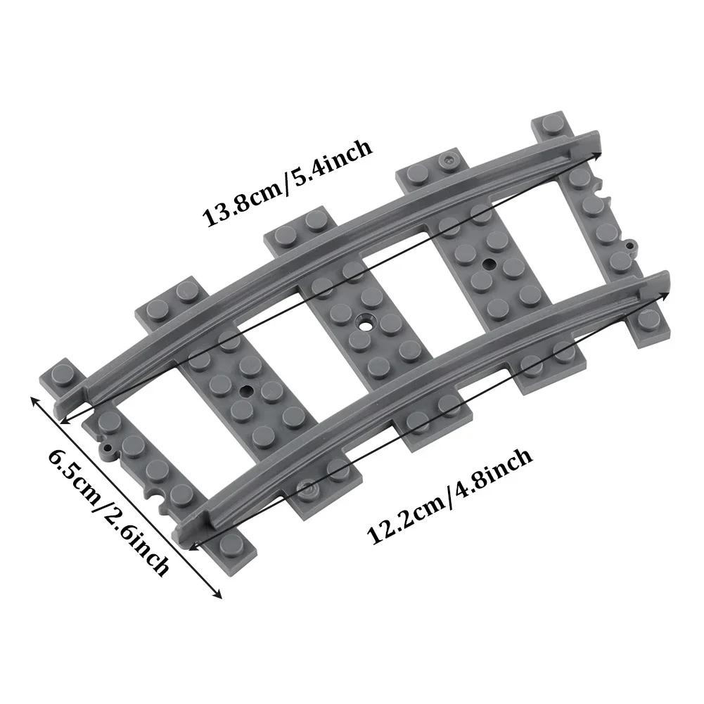 Building Blocks City Trains Tracks Soft Straight Curved Cross Rails Remote Control Furcal Tracks MOC Creative Railways DIY Toys