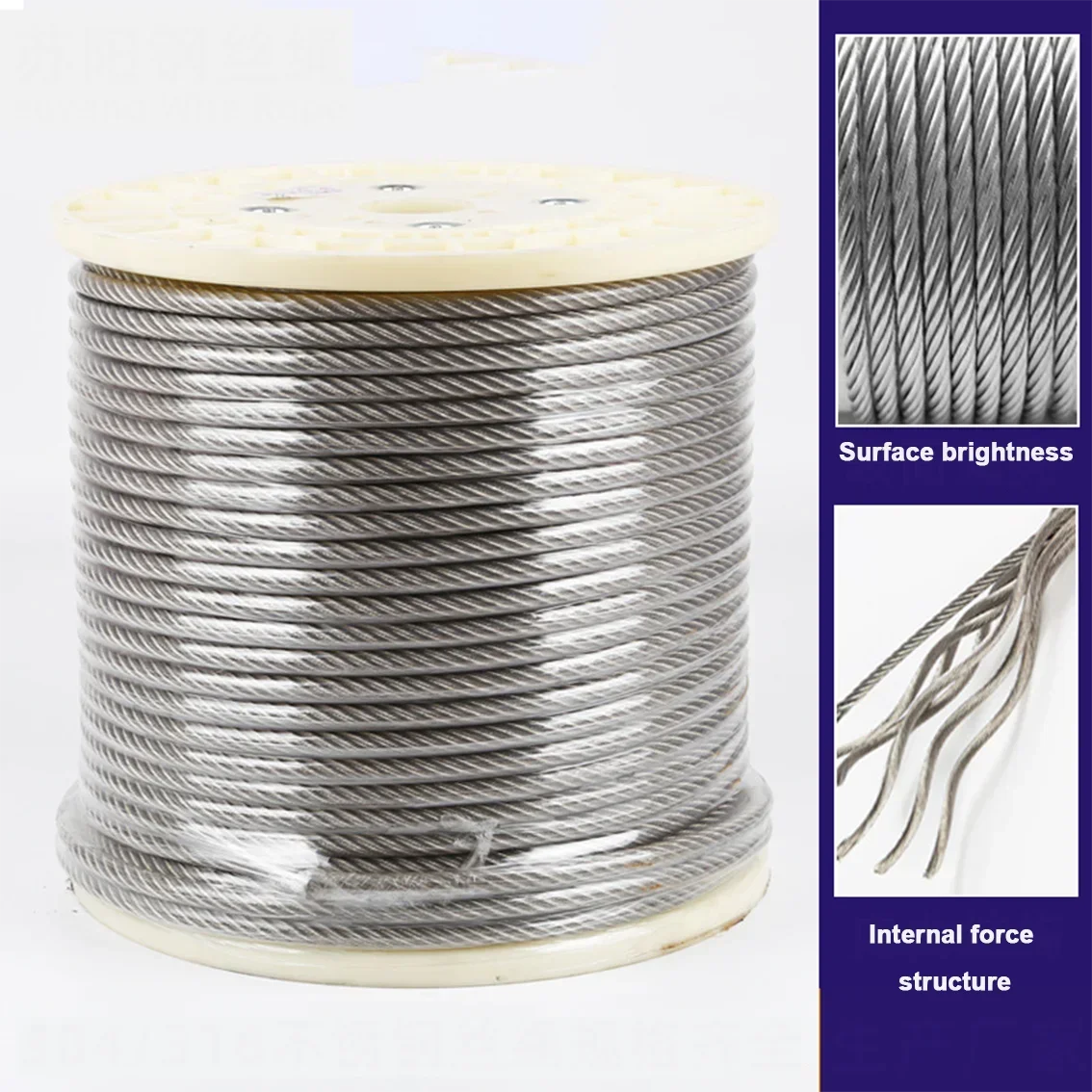 10M 304 Stainless Steel Wire Rope 0.3/0.4/0.45/0.5/0.6/0.8/1.2mm 7X7 Soft Cable for Fishing Lifting Clothes Line Grape Trellis