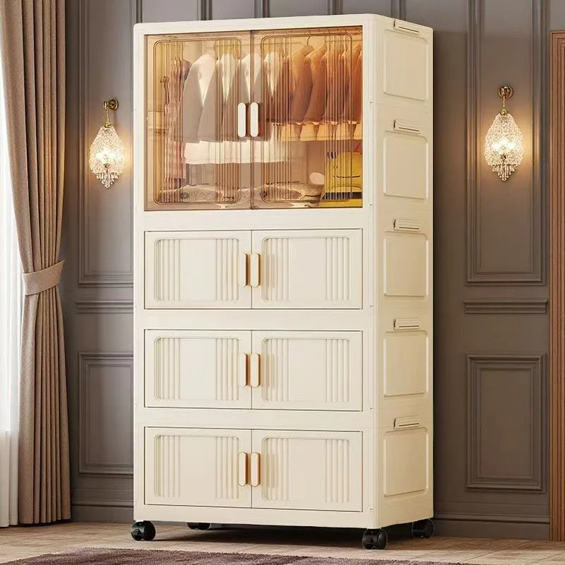 خزانة ملابس للأطفال بدون تثبيت، خزانة تخزين منزلية بسيطة، خزانة ملابس أطفال لغرفة النوم، حل تخزين الأثاث سهل الاستخدام