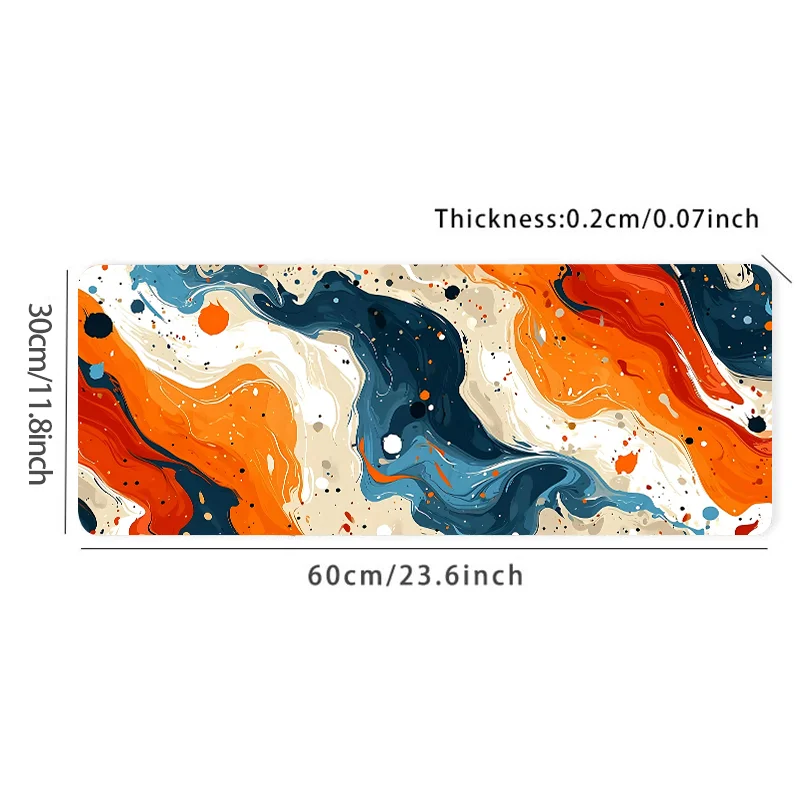 Duża abstrakcyjna podkładka pod mysz do gier z antypoślizgową gumową podstawą, mata na biurko dla graczy i do użytku biurowego, idealny prezent dla przyjaciół.