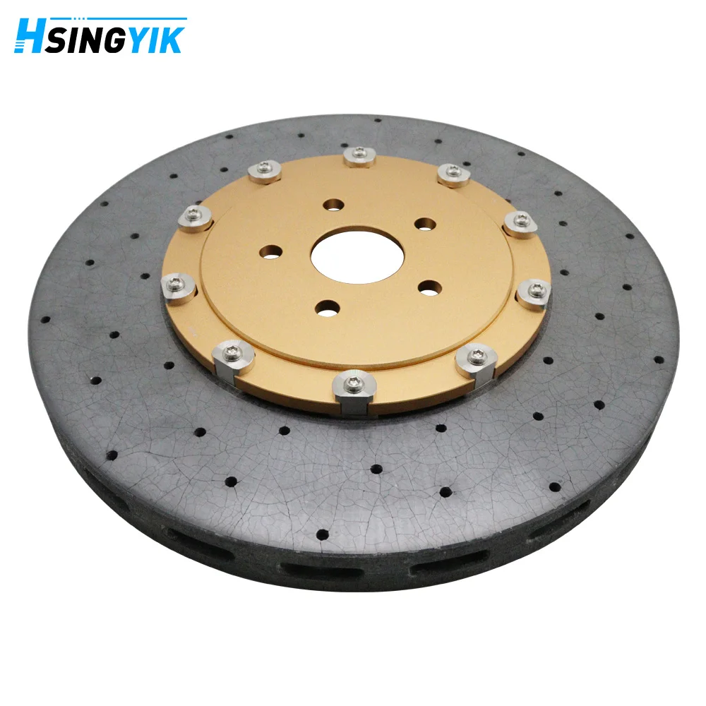 

apply toHSINGYIK Front Carbon Fiber Ceramic Brake Disc Rotor for NISSAN GT-R (R35) OE 40206-JF20A 380X34MM
