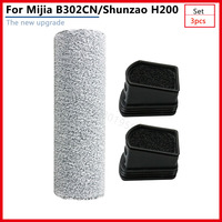 for Xiaomi Mijia B302CN / Shunzao H200 Z20 Z30 Wireless Scrubber Vacuum Cleaner Filter Roller Rag Interior Replacement Parts