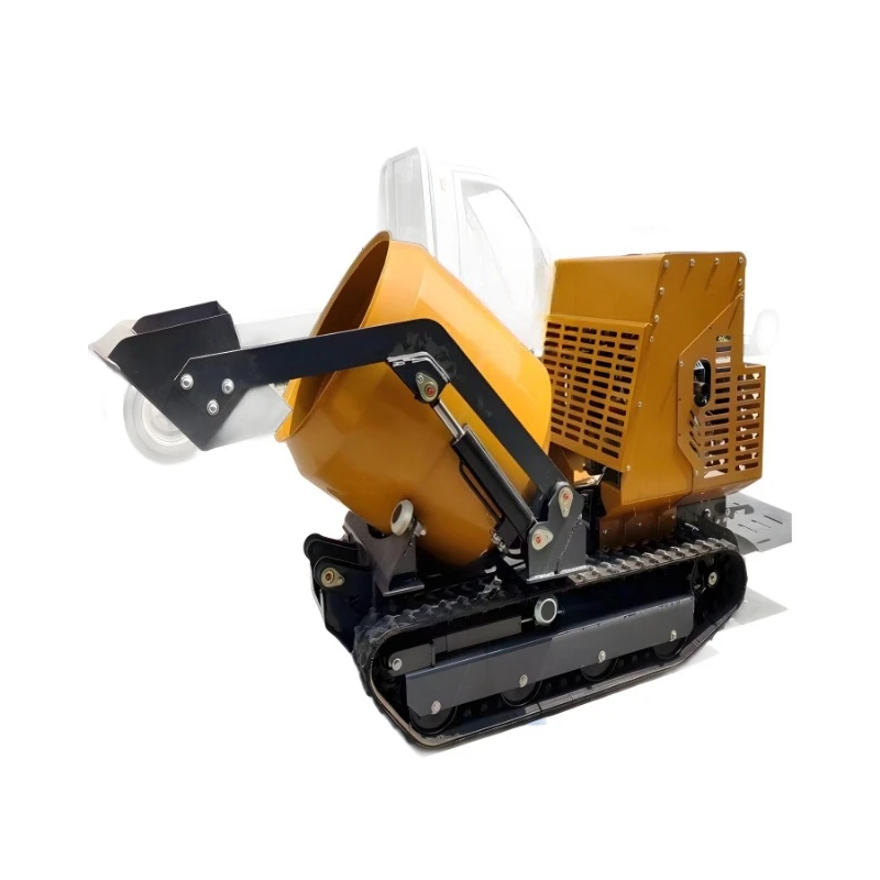 Mini small crawler transport concrete mixing tank, construction site concrete mixer