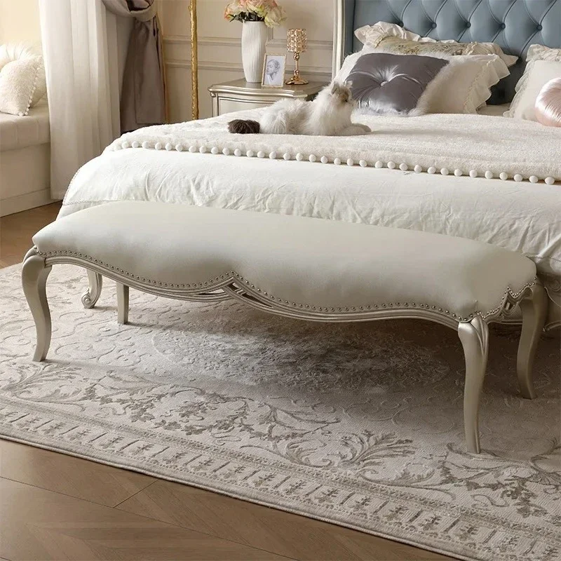American solid wood bedside stool light luxury bedroom sofa stool in front of the bed bedside bench6005