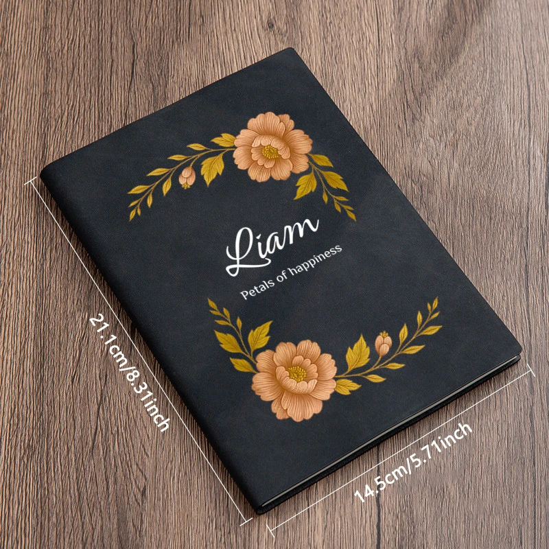 Custom Name Notebook, Personalized Text Travel Journal Book - Perfect for Personalised Company Name, Customalized Birthday Gift