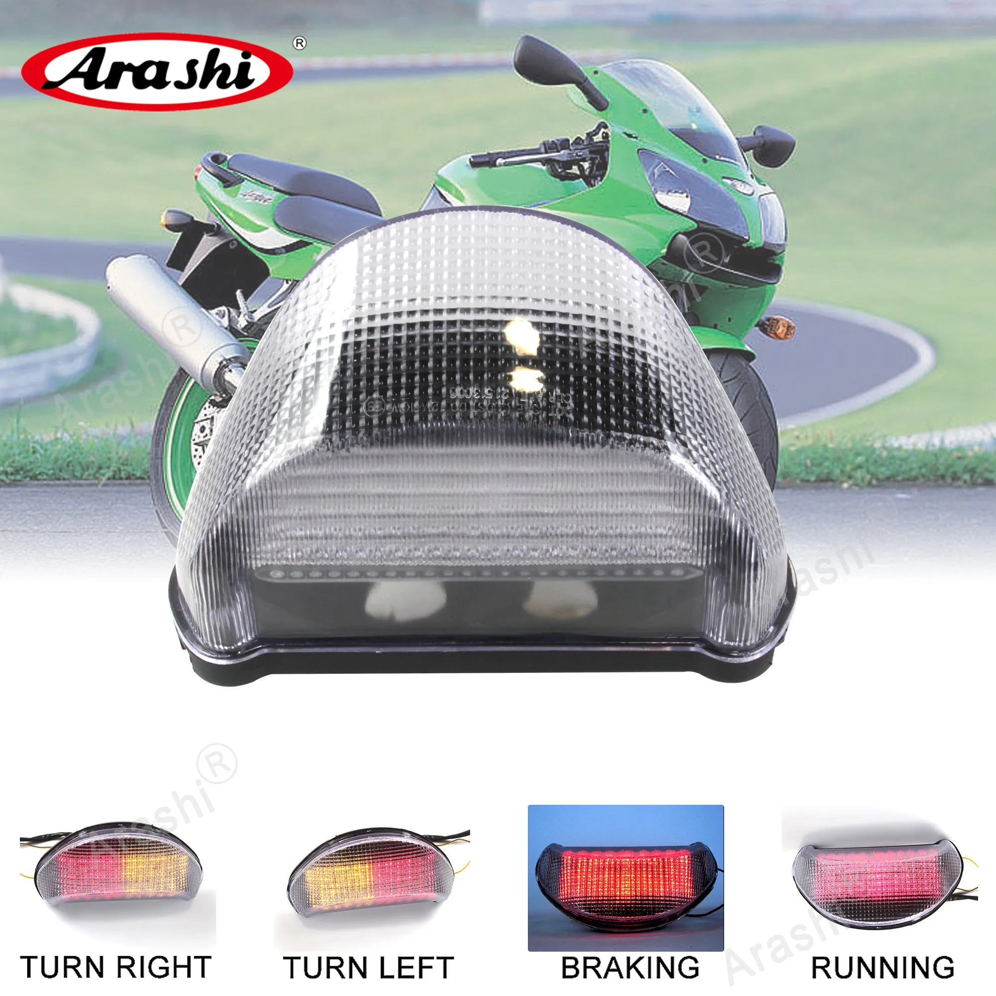 

NINJA ZX-12R 1999-2004 1 Set Motorcycle LED Taillight Turn Signal Light Brake Lamp For KAWASAKI Ninja ZX12R 2000 2001 2002 2003
