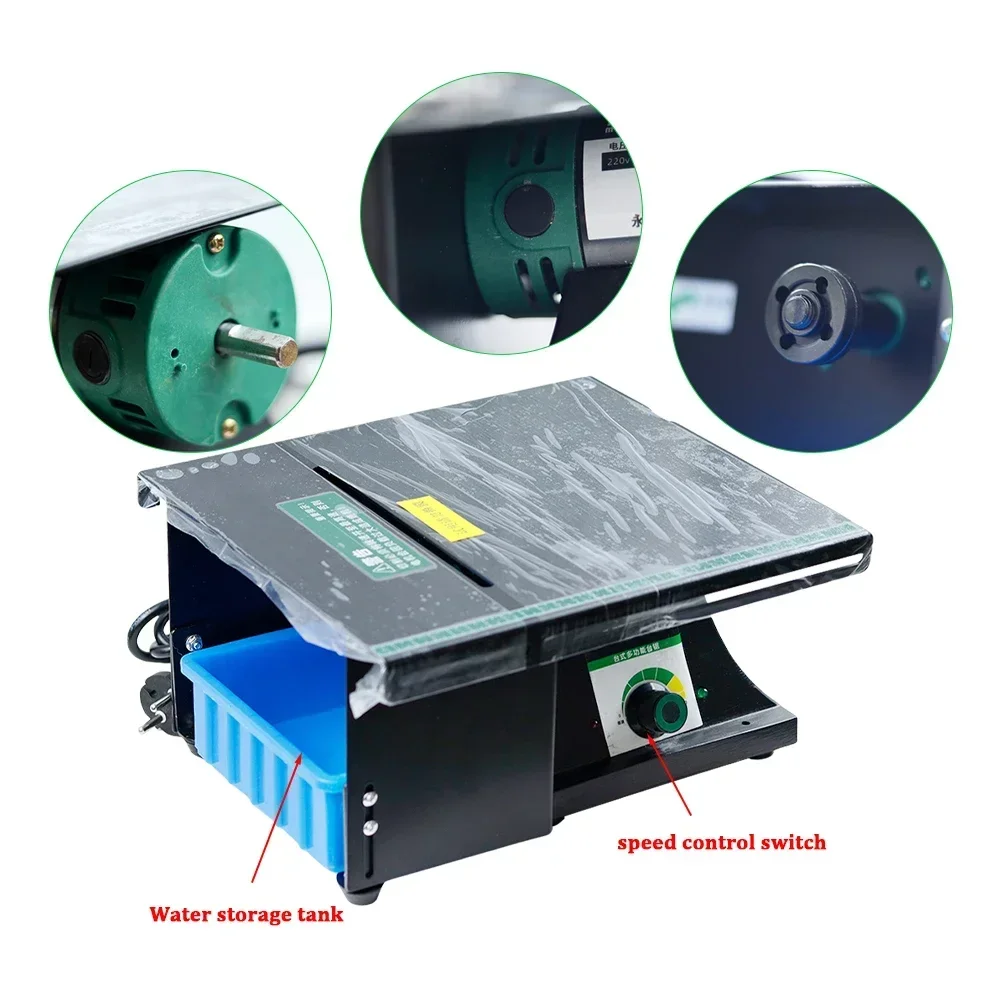 2026 Mini Table Saw Stone Polisher Jade 220V Multifunction Engraving Grinding Machine Table Saws Jade Cutting Machine Random Col