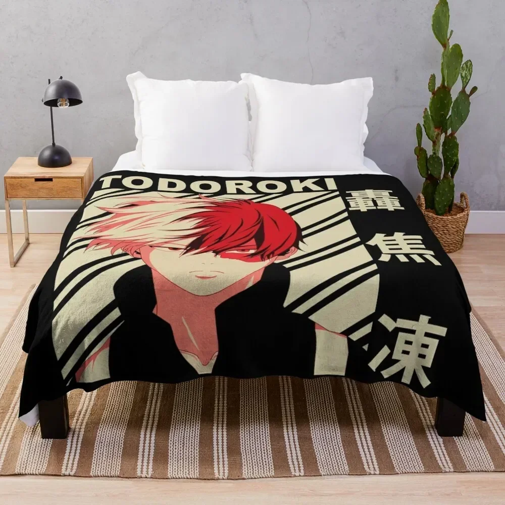 Shoto todoroki - Vintage Art Throw Deken Haardekens en dekens