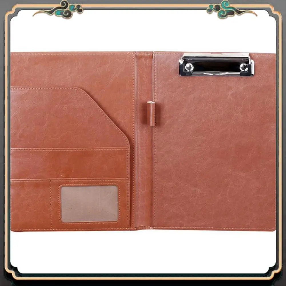 

ASMA-2 Pcs A5 Document Bag File Folder Clipboard Business Office Financial School Supplies, Black & Brown