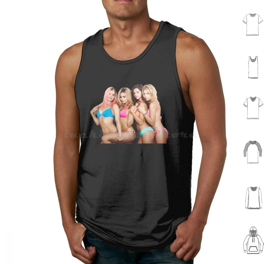 Spring Breakers Camisetas sin mangas Chaleco Sin mangas Spring Breakers Spring Break Spring Vanessa Hudgens Película Selena Gomez James