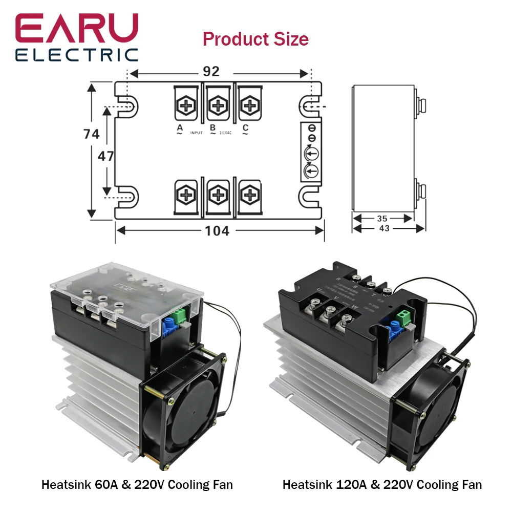 380V Motor Soft Start Module Controller Starter Stop Heat Sink Three-phase Motor Slow Start 1kw 2kw 4kw 6kw 8kw 10kw 15kw 20kw