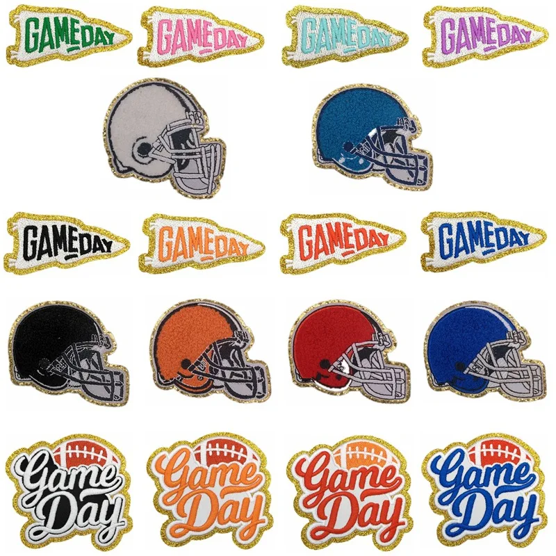 Game Day Ironing Patch Emblem Clothing Bag Hat Accessories Badge Sticker Embroidered  Iron-on Patches DIY Craft Supplies