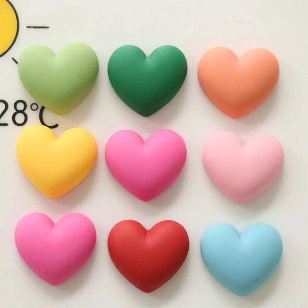 10PCS Kawaii 20x17mm Liefde Hart Plaksteen Hars Cabochons Voor Haarspeld Scrapbooking DIY Sieraden Ambachtelijke Decoratie accessoires