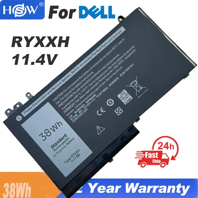 

RYXXH battery P21T 38Wh 11.1V For Dell Latitude 11 3150 3160 12 E5250 5550 E5270 E5450 E5470