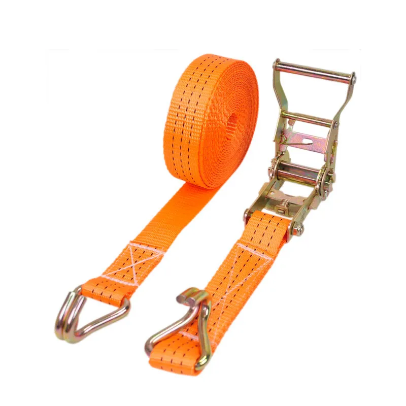 1 Set 1.5 Inch 3.8 cm x 2 - 12 Meters Cargo Lashing Straps Ratchet Tie Down with Hook for Moving Appliances, Lawn, Motorcycle