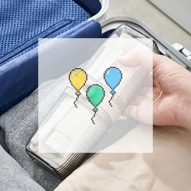 1Pcs Toothbrush Containers Transparent Portable Toothbrush Toothpaste Case Family Travel Outdoor Business Trip Acessories