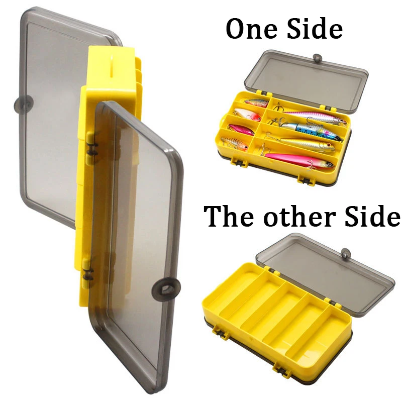 Double Sided Fishing Box Fishing Accessories Lures Hooks Storage Box Fishing Tackle Organizer Box