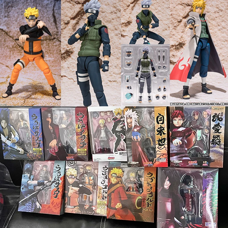 Naruto SHFiguarts Naruto Uzumaki Sasuke Kakashi Uchiha Madara Itachi Jiraiya Boruto Shippuden Action Anime Figure Model Toy Gift