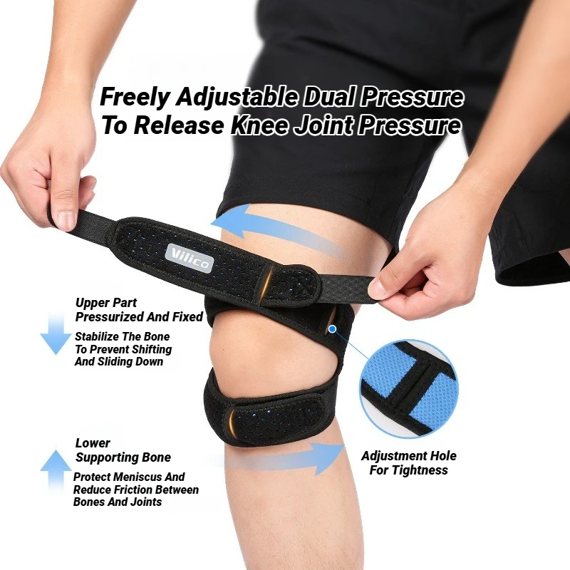 1Pcs Patellar Tendon Support Strap, Knee Pain Relief Adjustable Neoprene Strap For Running, Arthritis,Dual Patella Straps - view 3