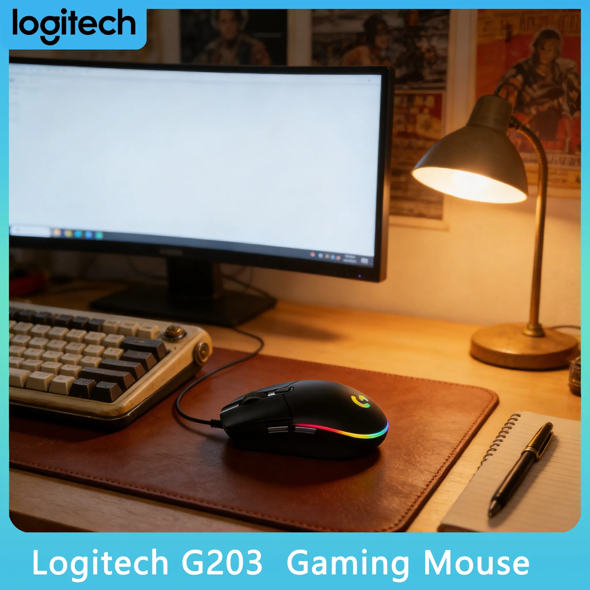 

Эргономичная мышь Logitech G203, идеально подходящая для долгих игровых сессий