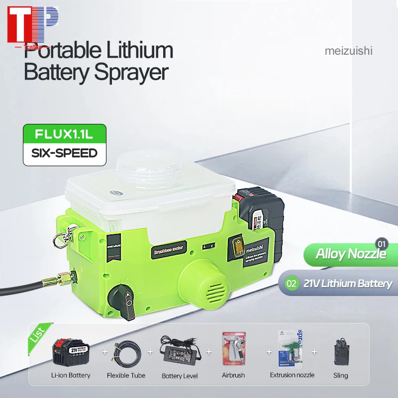 Tpaitlss  Professional High Voltage Paint Airless Sprayer Machine Backpack Handheld Airless Sprayer Lithium Battery