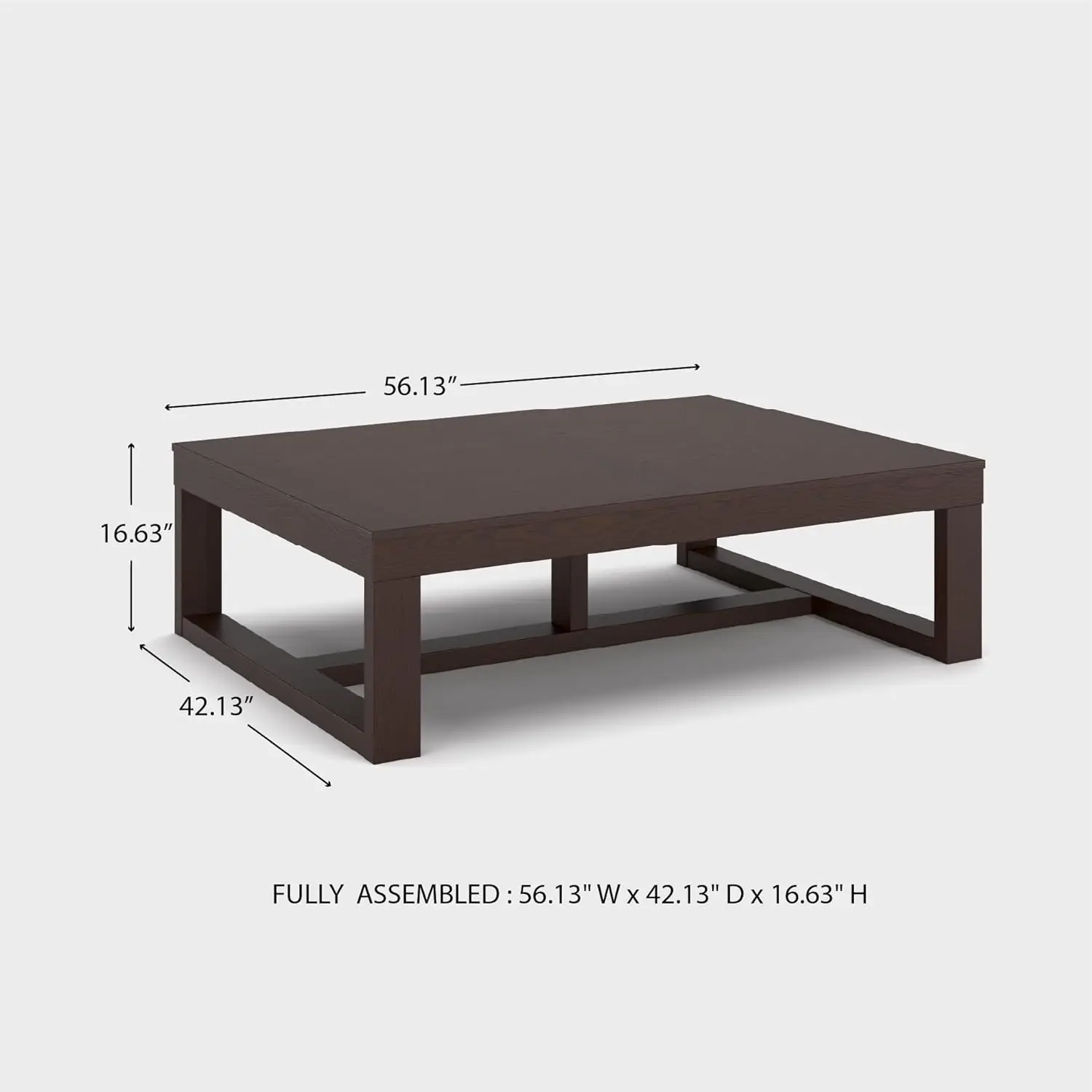 Coffee Table In Dark Brown, Customized