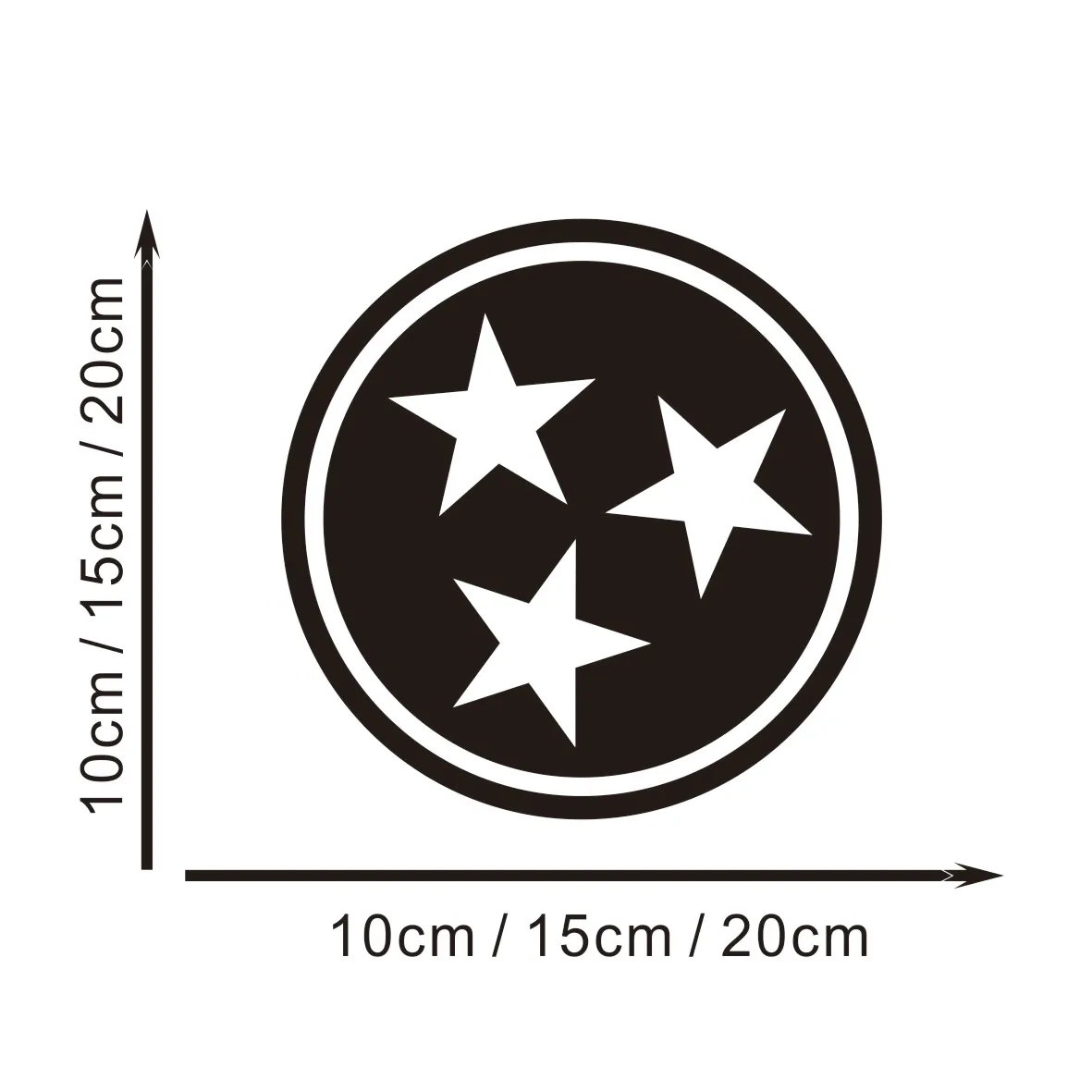 

2PCS Trendy Tennessee Tri-Star Car Decals - Versatile Vinyl Stickers for Tumblers, Bumpers & Windows, Cool Decor Accessories