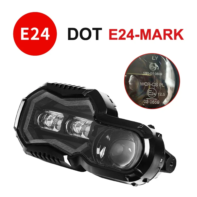 Motorcycle LED Headlight For BMW BMW F650GS F700GS F800GS ADV Adventure E24 E-mark Approved DRL H4 Headlights