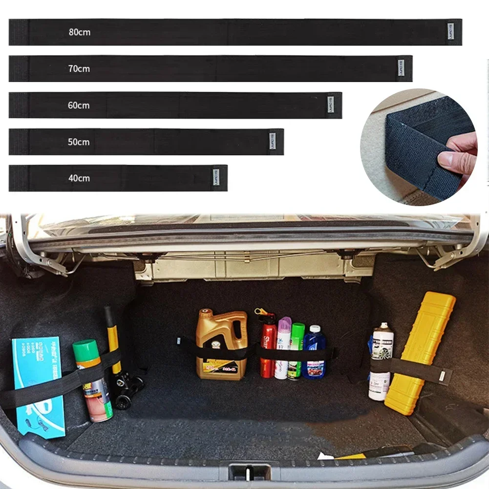 40-80cm Car Trunk Organizer Elastic Fixing Belt Storage Bag Tapes Fixing Belt Car Interior Accessories