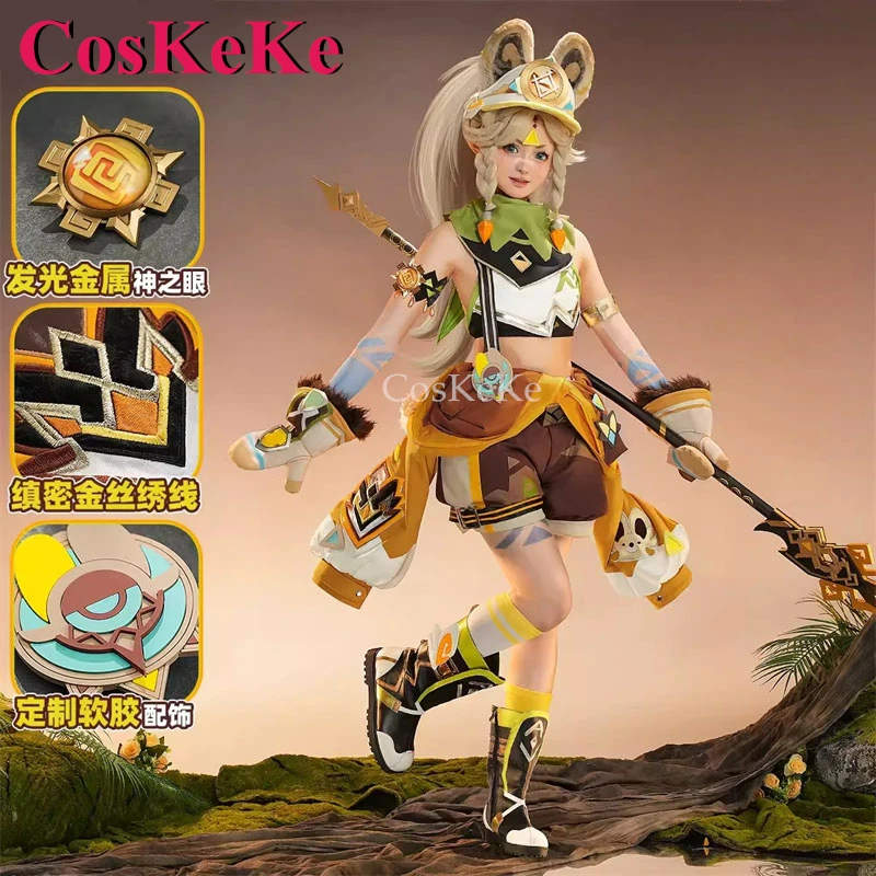 CosKeKe Kachina Cosplay Game Genshin Impact Costume Gorgeous Elegant Combat Uniforms Activity Party Role Play Clothing S-XL New