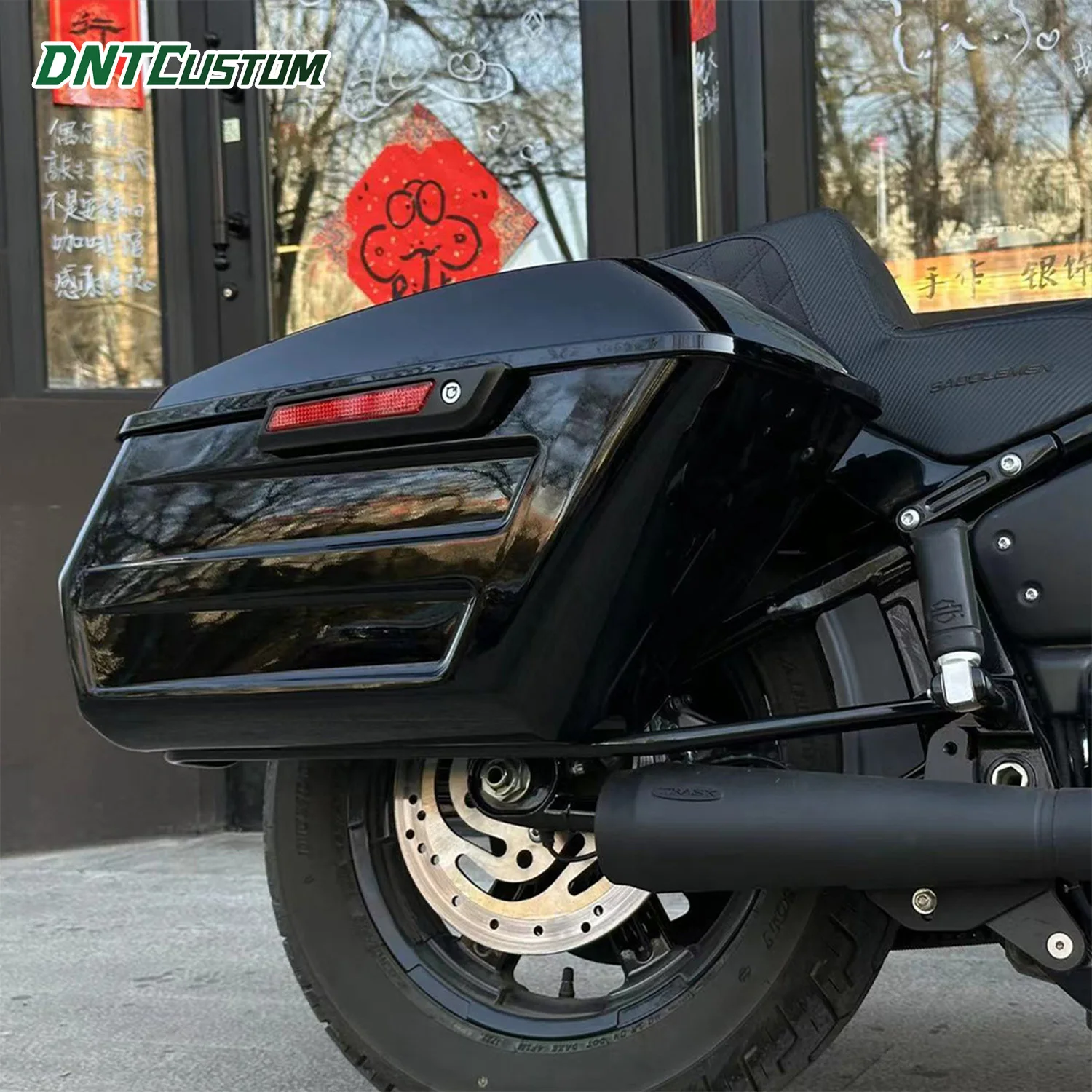 

DNTCUSTOM Black Chopped Saddlebags ABS Travel Riding Bags Storage for Harley Touring 2014-2023 Motorcycle Parts