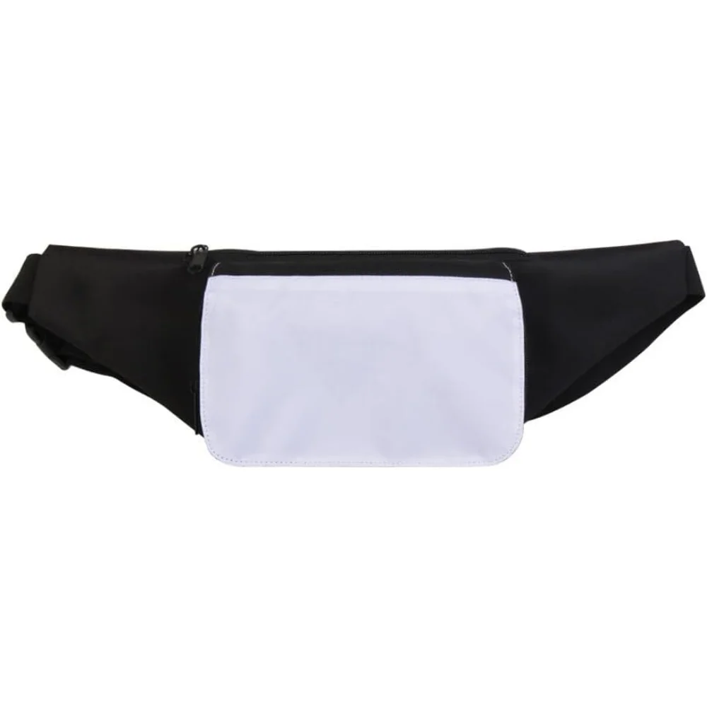 6 قطع التسامي فارغة النساء الرجال تشغيل الخصر حقيبة حقيبة بحزام مع حزام قابل للتعديل البريدي DIY بها بنفسك طباعة نقل الحرارة