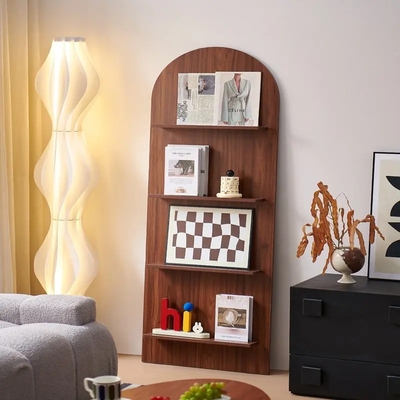Bookshelf, living room, bookshelf, medieval magazine shelf, floor-to-ceiling publicity display shelf, wall storage rack