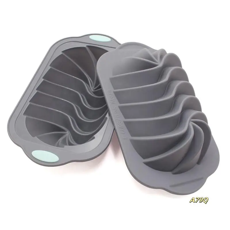 

2X Silicone Bread Loaf Pan Nordic Design Classic Fluted Toast Mold Metal Reinforced Frame Secure Baking Mould,B