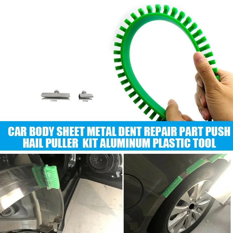 

Car Body Sheet Metal Dent Repair Part Push Hail Puller Kit Aluminum Plastic Tool Green