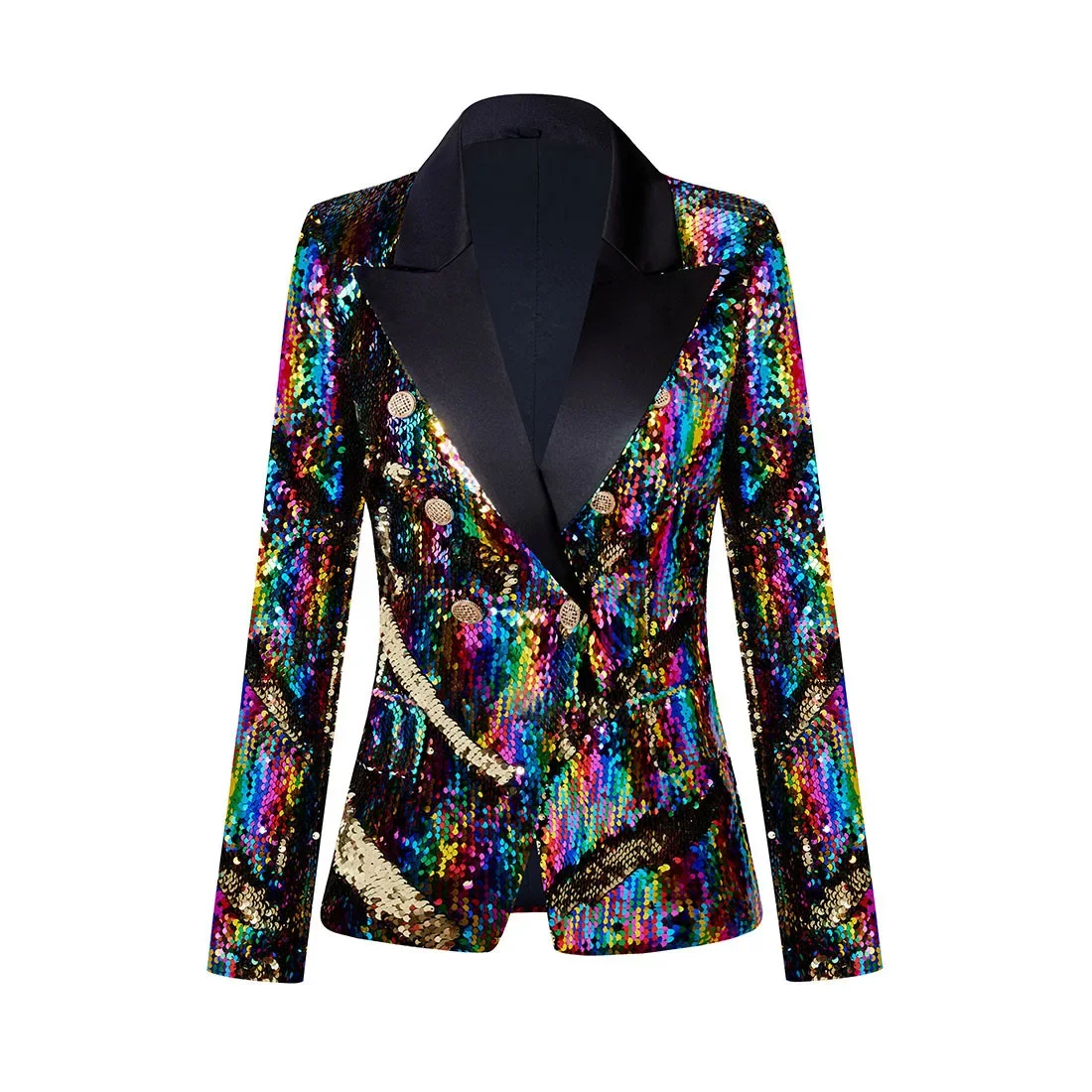 Blazer de lantejoulas feminino, casaco feminino elegante, roupa de trabalho, jaqueta senhora do escritório, vestido de baile, smoking de casamento, luxo, 1 peça