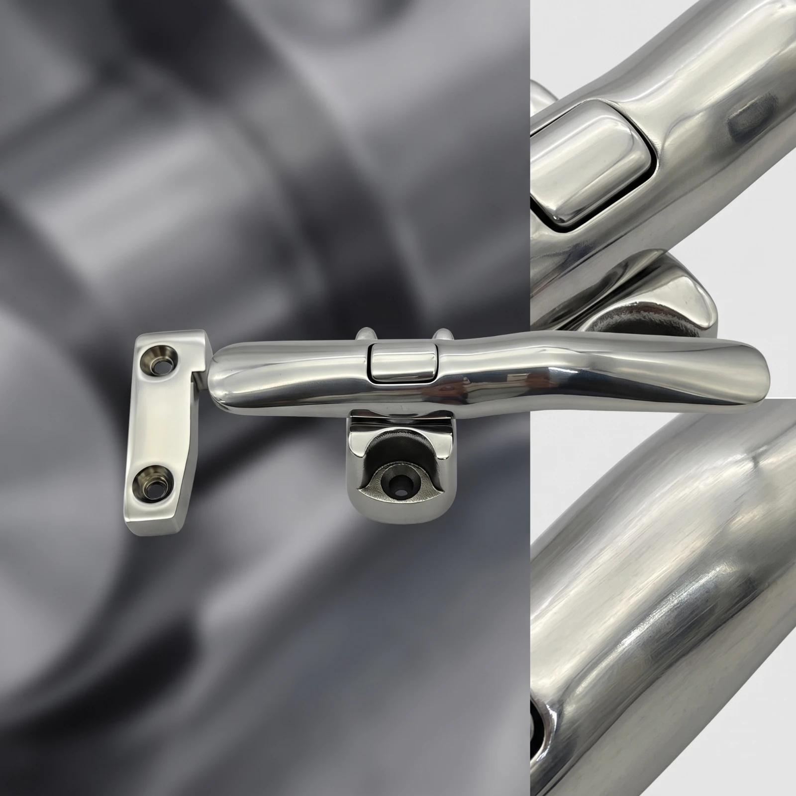 Latch with Mounting Plate Sturdy Door Latch Hardware Easy to Install Anti-Rattle for Boat Owners, Hatches, Boats