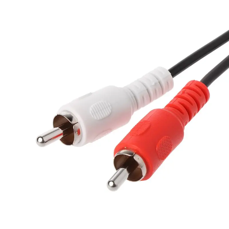 0.5M/1.5M 5 Pin Din Jantan Ke 2 RCA Jantan Kabel Adaptor Video Kabel Kawat Conne Dropship