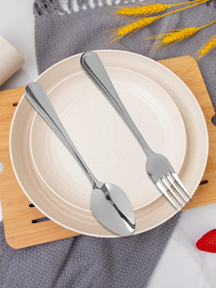 10/20 pièces ensemble de vaisselle en acier inoxydable enfant fourchette et cuillère Kit 15/16cm enfant vaisselle Kit de couverts pour les jardins d'enfants et les écoles